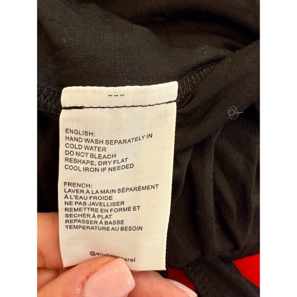 NEW Elodie Black Scoop Neck Long Sleeve Bodysuit NWT - Size XS - Picture 5 of 7